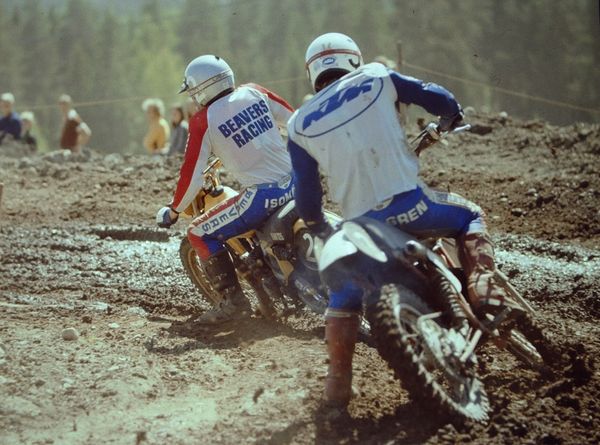 Seppo Isomäki ja Göte Liljegren. Tiukkaa taistelua Salo SM-125 1978